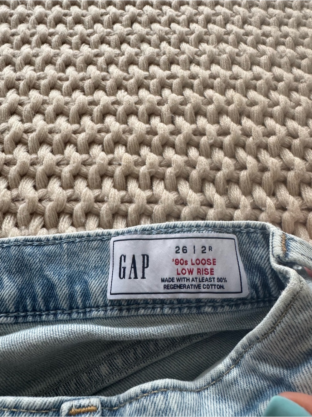 90s Loose Light Wash Straight Leg Jeans - Picture 3 of 4